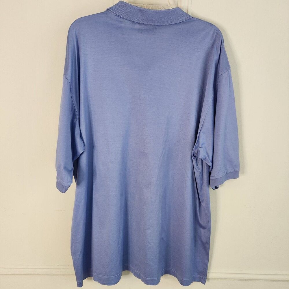 Bobby Jones Collection Polo Golf Shirt Mens XL Made in Italy Golfer Placket Blue - Picture 6 of 6